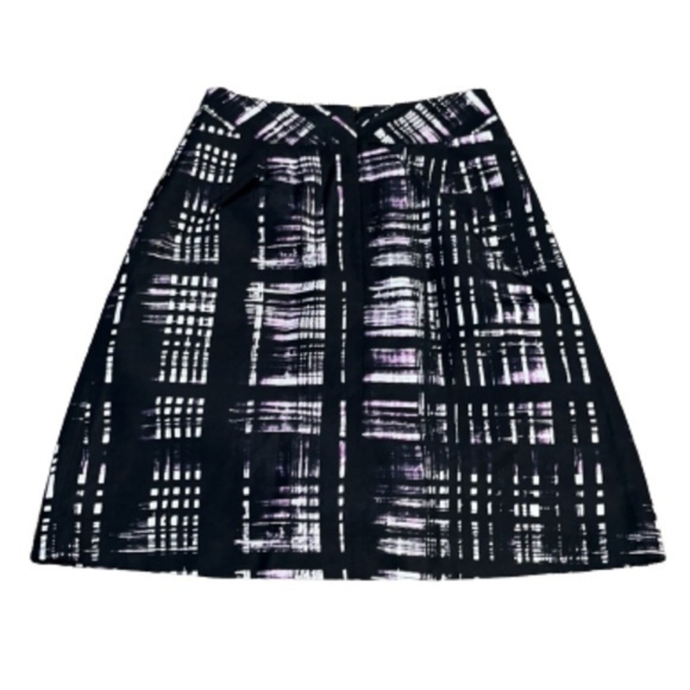 Banana Republic black and purple abstract skirt size 0